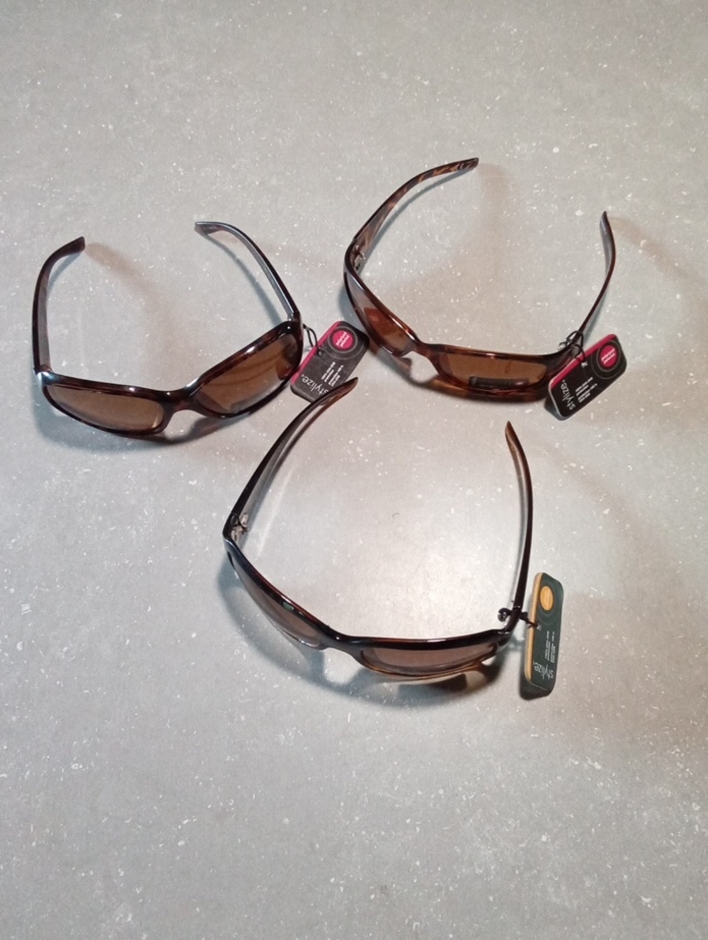 Unbranded Brown Polarized Sport Sunglasses - Pack of 3